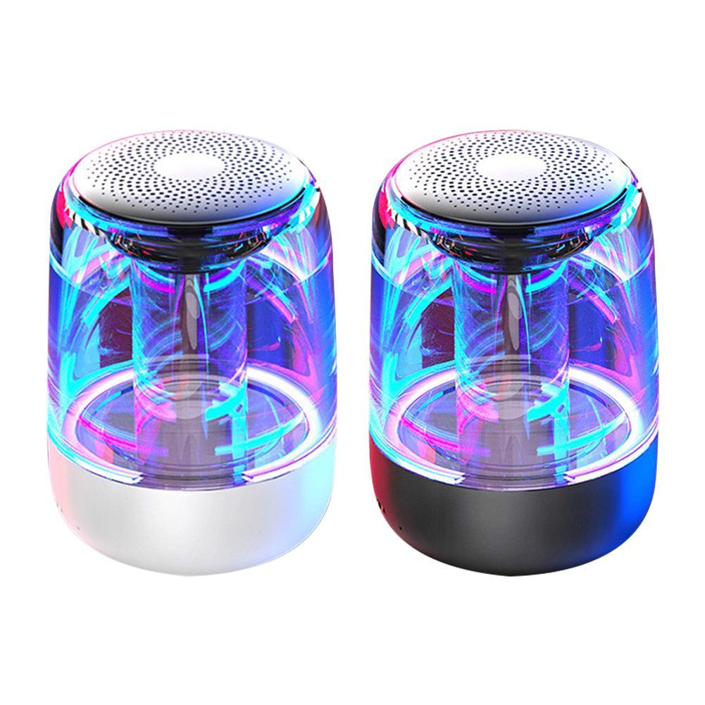 Portable Bluetooth Speaker with LED Light & Powerful Bass