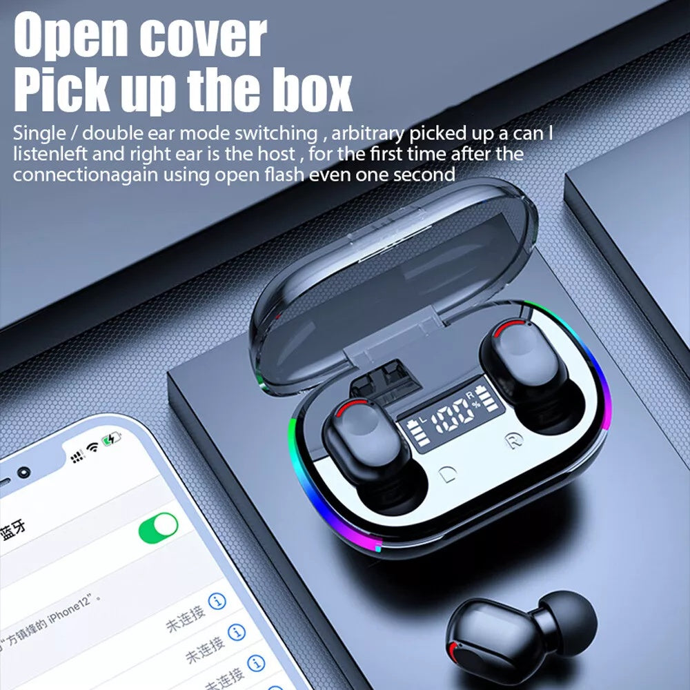 Mini Wireless Earbuds with Digital Display & Bluetooth 5.3