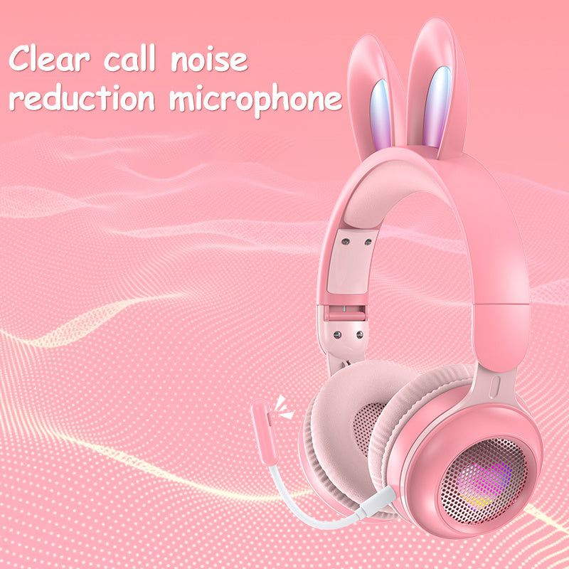 Wireless Rabbit Ear Headphones with Luminous Design