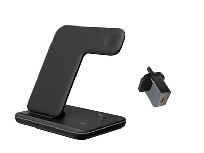 3-in-1 Wireless Charger Stand for Phone, Watch, & Earbuds