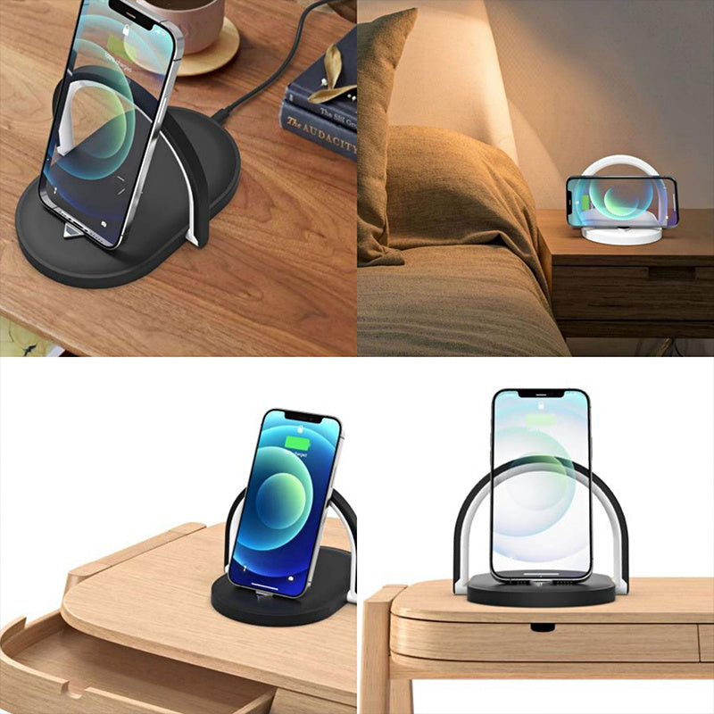 3-in-1 Foldable Wireless Charger with LED Lamp